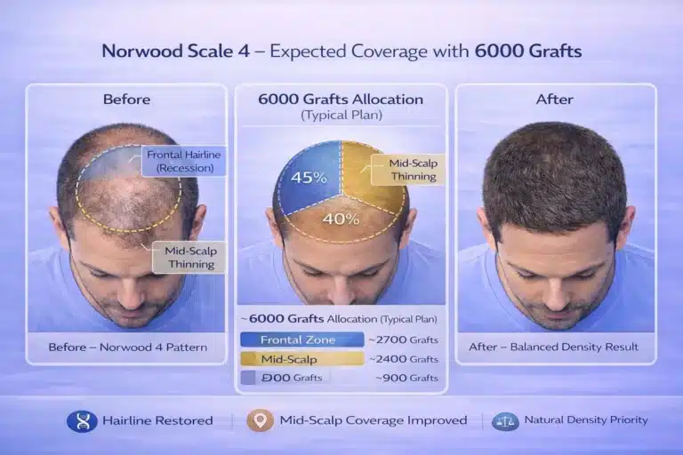 Are-6000-Grafts-Enough-For-Norwood-Scale-4-768X512 6000 Grafts Hair Transplant Turkey – Cost – Before And After Hair Restoration Excellence You Can Trust