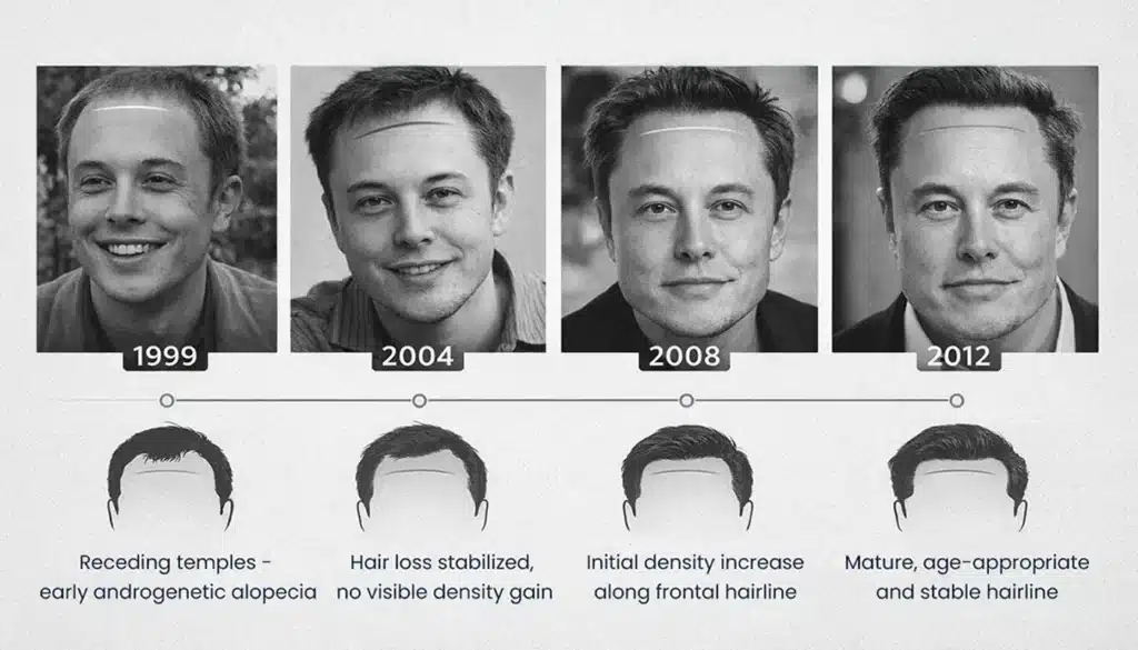 Elon-Musk-Hair-Timeline Elon Musk Hair Transplant: Fut &Amp; Fue Before/After Analysis Hair Restoration Excellence You Can Trust