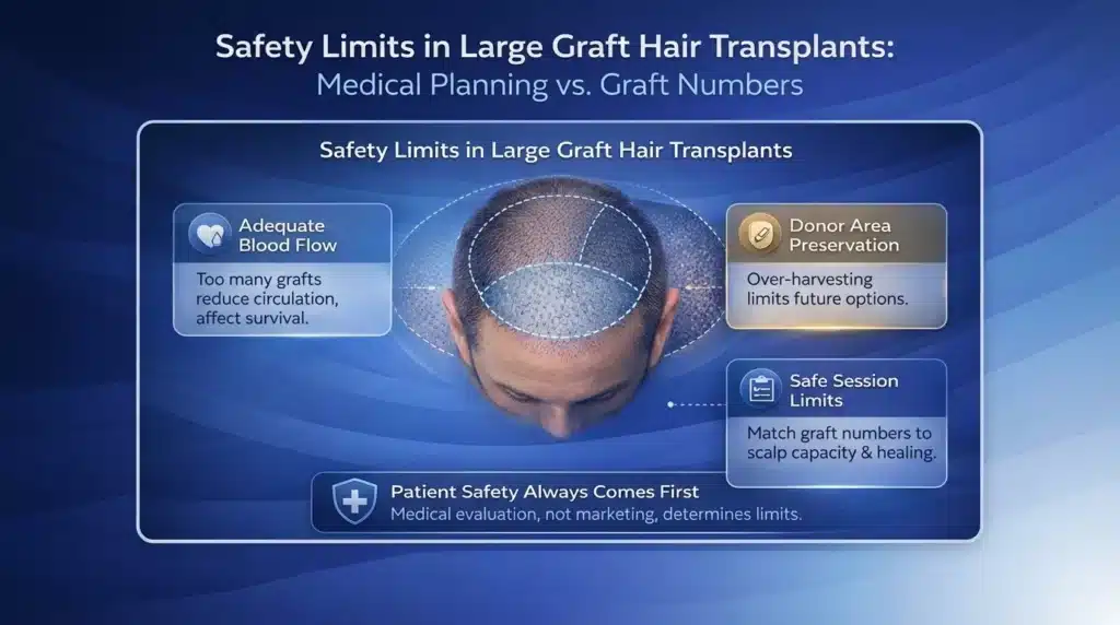 Safety-Limits-For-Large-Graft-Sessions- 5000 Grafts Hair Transplant Turkey – Cost – Before And After Hair Restoration Excellence You Can Trust