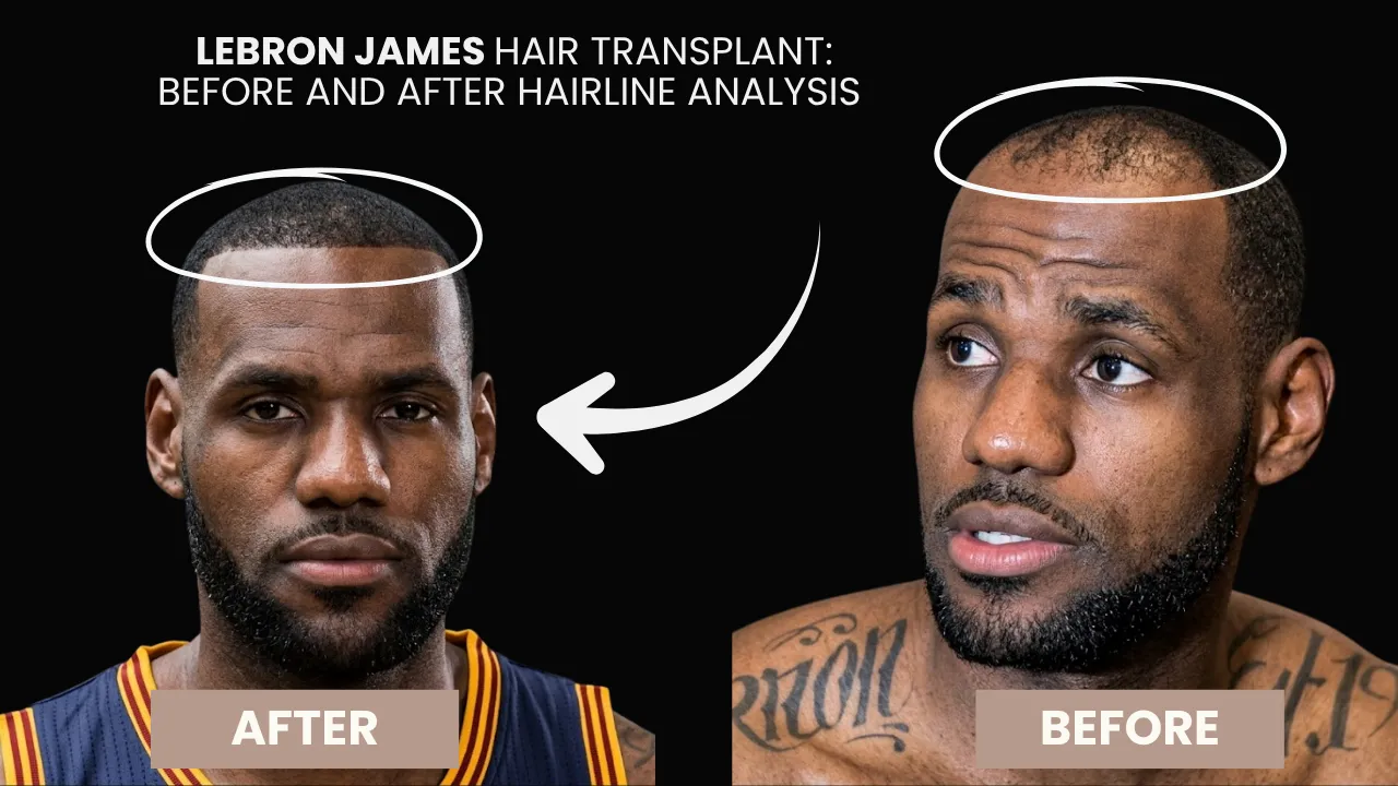 Lebron James Hair Transplant: Hairline Analysis 3 Lebron James Hair Transplant Before And After Hairline Analysis Showing Thinning Crown And Fuller Later Hairline